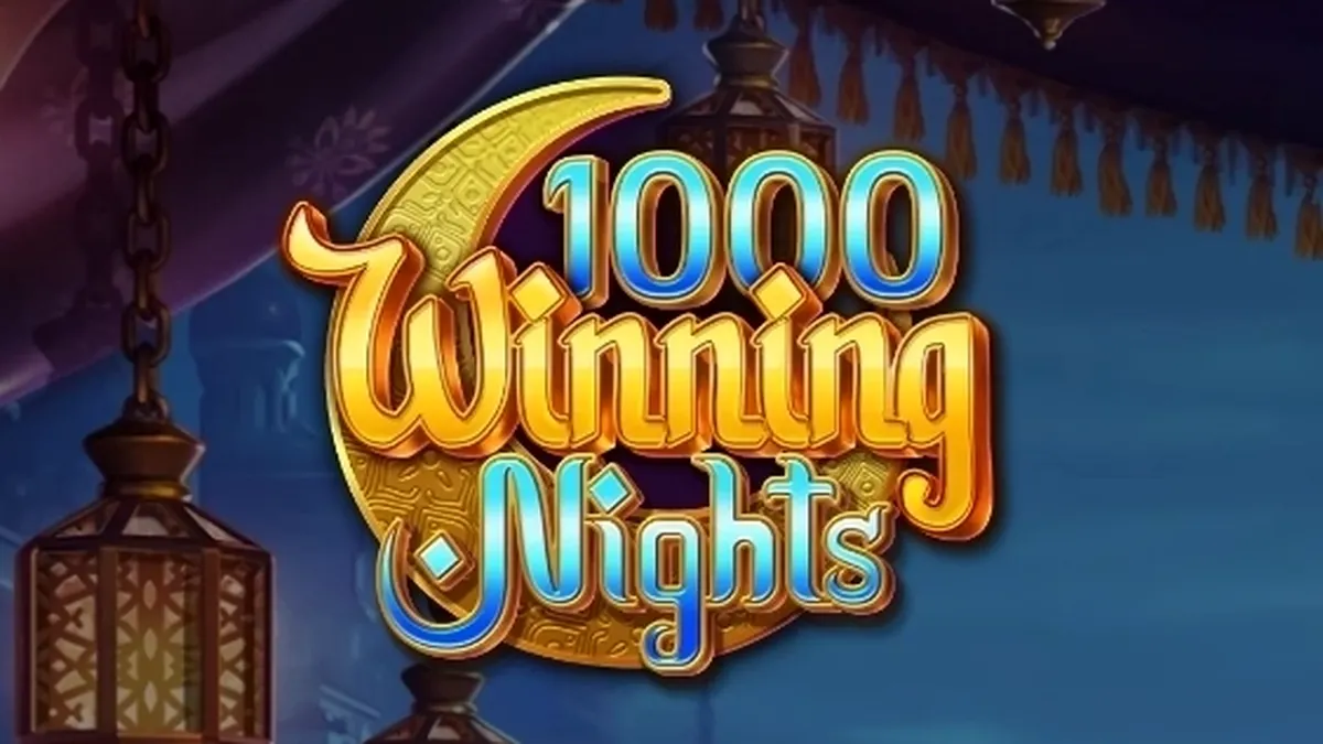 Tampilan visual slot 1000 Winning Nights dengan latar belakang malam yang elegan